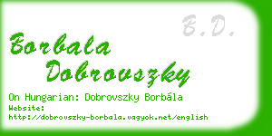 borbala dobrovszky business card