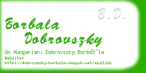 borbala dobrovszky business card
